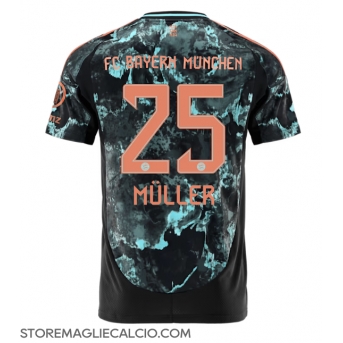 Bayern Munich Thomas Muller #25 Maglia Gara Trasferta Repliche 2024-25